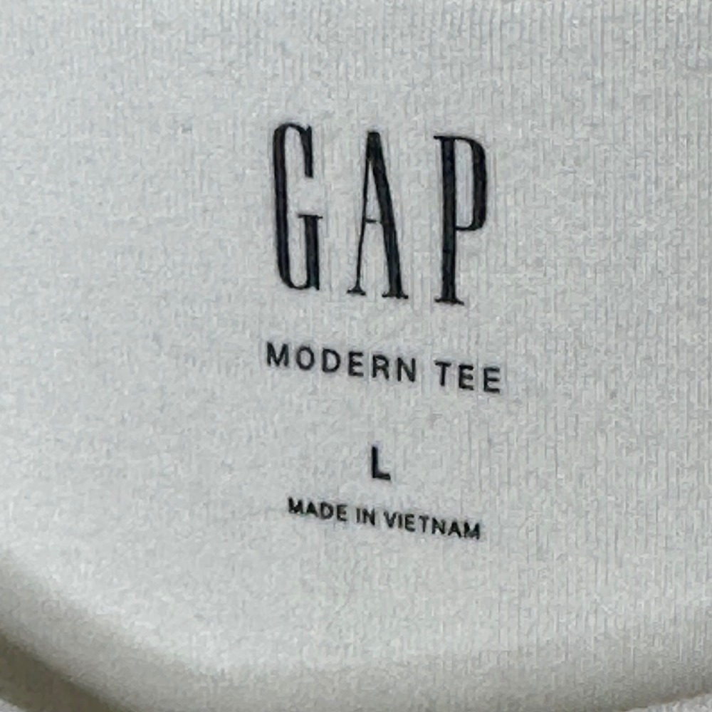GAP‎ Modern Tee White Eyelet Puff Sleeve Square Neck Top Size Large Boho - Picture 4 of 5